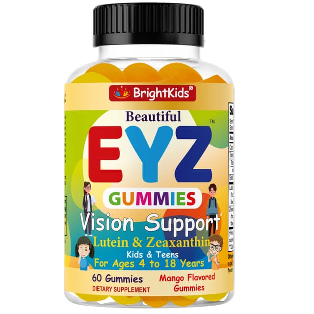 BrightKids Eye Health Gummies for Kids & Teens – Lutein & Zeaxanthin Vision Support 60 CT