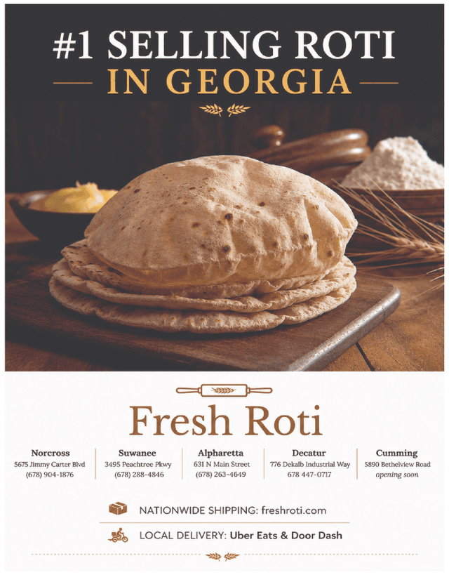 Fresh Homemade Rotis – Whole Wheat, Multigrain & Organic Options
