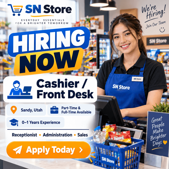 Cashier , Front Desk