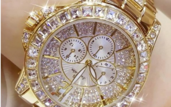 Luxury Gold-Finish Watch For Sale