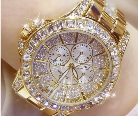Luxury Gold-Finish Watch For Sale