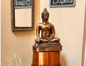Serene 2 ft Buddha Metal Statue