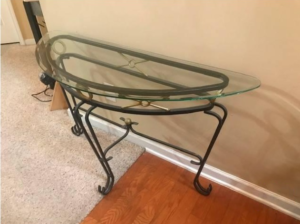 Used Iron Glass Table for Sale