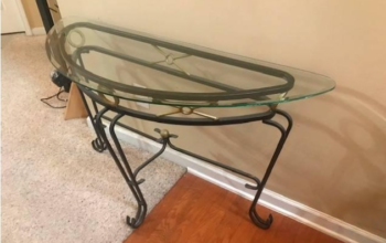 Used Iron Glass Table for Sale